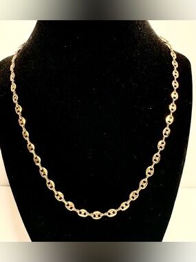 14k gold filled over stainless steel 18.5” necklace in mariner style!